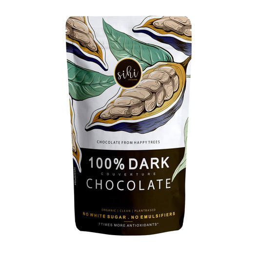 100 percent dark chocolate without sugar.