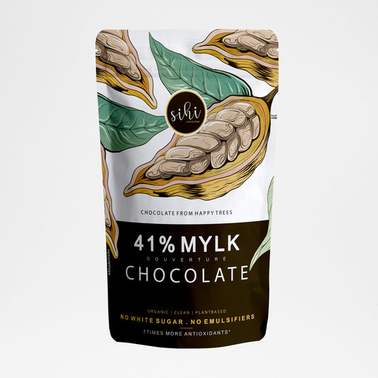 41% milk vegan chocolate couverture bar - no white sugar | plant based | vegan milk chocolate made from oat milk