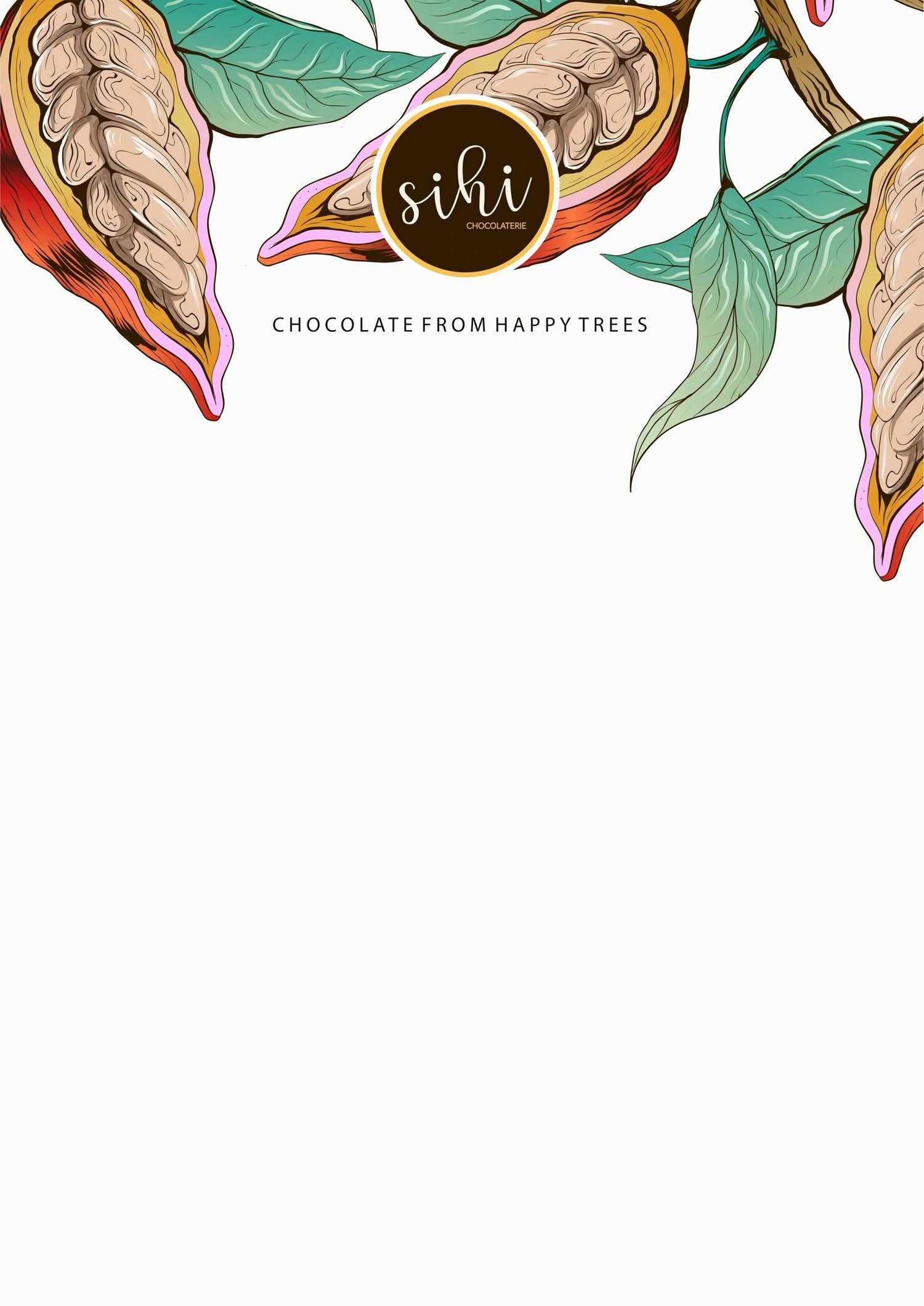 Landing Page of Sihi Chocolaterie with logo and graphic design