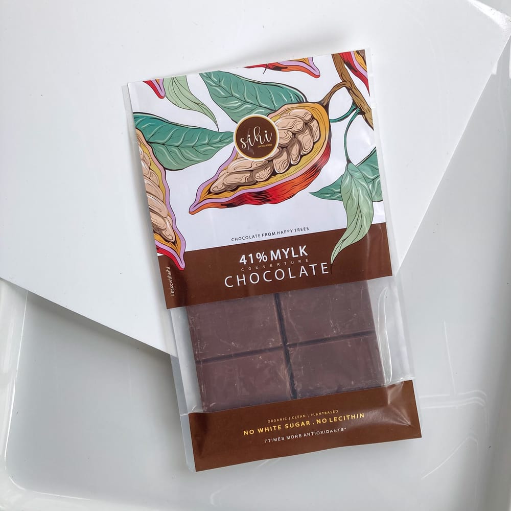 41% milk vegan chocolate couverture bar - no white sugar | plant based | vegan milk chocolate made from oat milk