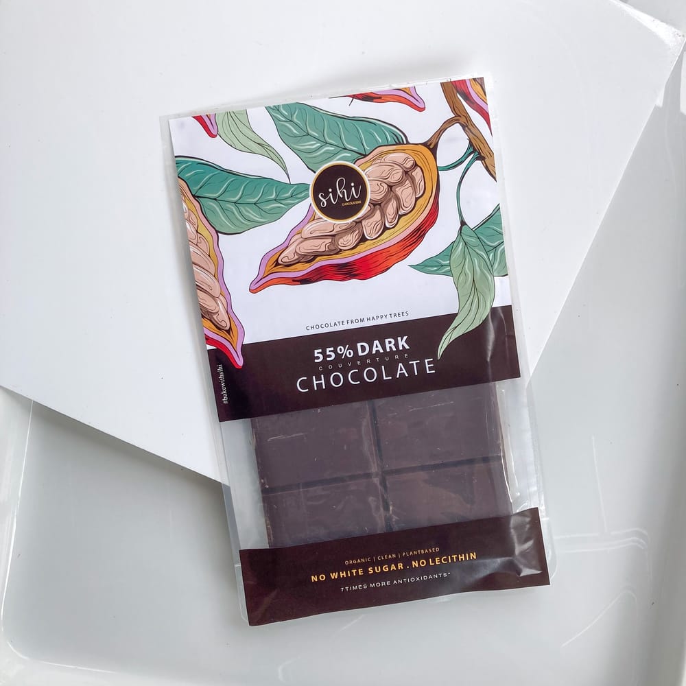 55% dark organic couverture chocolate - No white sugar | Plant based chocolate