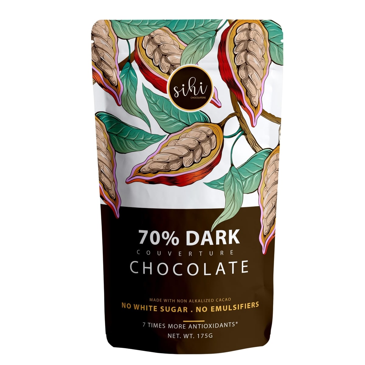 70% organic dark chocolate couverture bar - no white sugar | plant based chocolate